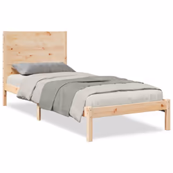 vidaXL Bed Frame Bed Base Bedstead Bedroom Mattress Foundation Solid Wood Pine - 90 x 220 cm