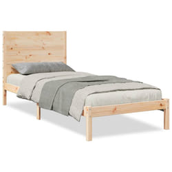 vidaXL Bed Frame Bed Base Bedstead Bedroom Mattress Foundation Solid Wood Pine - 90 x 220 cm