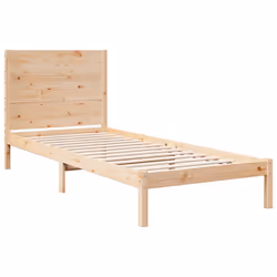 vidaXL Bed Frame Bed Base Bedstead Bedroom Mattress Foundation Solid Wood Pine - 90 x 220 cm
