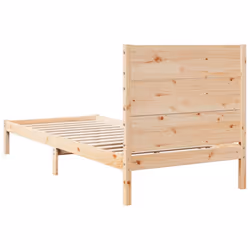 vidaXL Bed Frame Bed Base Bedstead Bedroom Mattress Foundation Solid Wood Pine - natural, 100 x 220 cm - Additional view 5