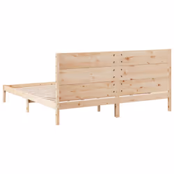 vidaXL Extra Long Bed Frame without Mattress Bed Base 200x220 cm Solid Wood - Additional view 5