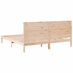 vidaXL Bed Frame Bed Base Bedstead Bedroom Mattress Foundation Solid Wood - natural, 200 x 220 cm - Additional view 5
