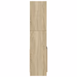 vidaXL Highboard Sideboard Storage Organiser Cabinet Cupboard Engineered Wood - sonoma oak, 92 x 33 x 140 cm - Additional view 5
