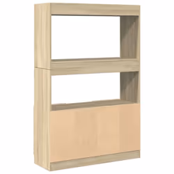 vidaXL Highboard Sideboard Storage Organiser Cabinet Cupboard Engineered Wood - sonoma oak, 92 x 33 x 140 cm - Additional view 6