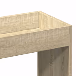 vidaXL Highboard Sideboard Storage Organiser Cabinet Cupboard Engineered Wood - sonoma oak, 92 x 33 x 140 cm - Additional view 8
