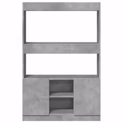 vidaXL Highboard Sideboard Storage Organiser Cabinet Cupboard Engineered Wood - concrete grey, 92 x 33 x 140 cm - Additional view 4