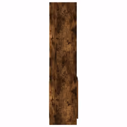 vidaXL Highboard Sideboard Storage Organiser Cabinet Cupboard Engineered Wood - smoked oak, 92 x 33 x 140 cm - Additional view 5