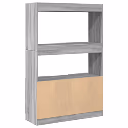 vidaXL Highboard Sideboard Storage Organiser Cabinet Cupboard Engineered Wood - grey sonoma, 92 x 33 x 140 cm - Additional view 8