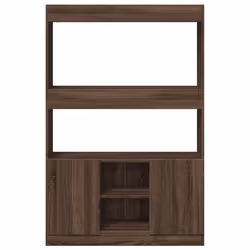 vidaXL Highboard Sideboard Storage Organiser Cabinet Cupboard Engineered Wood - brown oak, 92 x 33 x 140 cm - Additional view 4