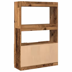 vidaXL Highboard Sideboard Storage Organiser Cabinet Cupboard Engineered Wood - old wood, 92 x 33 x 140 cm - Additional view 6