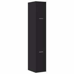 vidaXL Apothecary Cabinet Storage Cabinet Apothecary Cupboard Engineered Wood - black, 30 x 41 x 174.5 cm