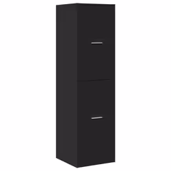 vidaXL Apothecary Cabinet Storage Cabinet Apothecary Cupboard Engineered Wood - black, 40 x 41 x 144.5 cm - Additional view 2
