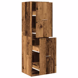 vidaXL Apothecary Cabinet Storage Cabinet Apothecary Cupboard Engineered Wood - old wood, 40 x 41 x 144.5 cm