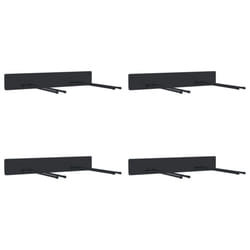 vidaXL Garden Tool Storage Racks Wall Tool Organiser Tool Hanger Black Steel - 4 pcs