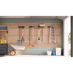 vidaXL Garden Tool Storage Racks Wall Tool Organiser Tool Hanger Black Steel - 4 pcs