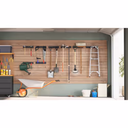 vidaXL Garden Tool Storage Racks Wall Tool Organiser Tool Hanger Black Steel - 8 pcs