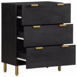 vidaXL Sideboards Side Cabinet Cupboard Highboard 2 pcs Black Engineered Wood - Additional view 2