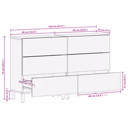 vidaXL Sideboards Side Cabinet Cupboard Highboard 2 pcs Black Engineered Wood - Additional view 3