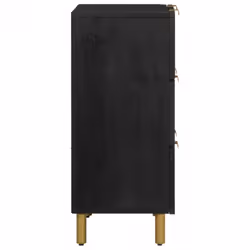 vidaXL Sideboards Side Cabinet Cupboard Highboard 2 pcs Black Engineered Wood - Additional view 4