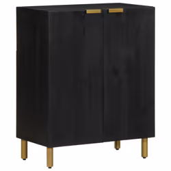 vidaXL Sideboards Storage Cupboard Highboard 3 Piece Black Engineered Wood - Additional view 4