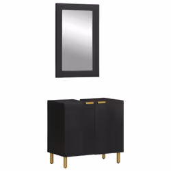 VidaXL 3309994, Black, Wood, 620 mm, 330 mm, 580 mm, 50 cm