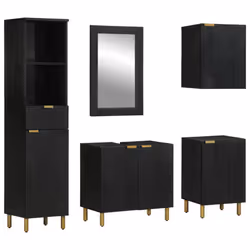 VidaXL 3309997, Black, Wood, 620 mm, 330 mm, 580 mm, 50 cm
