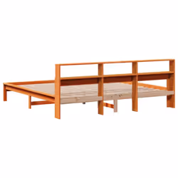 vidaXL Bookcase Bed without Mattress Wax Solid Wood Pine - wax brown, 180 x 200 cm - Additional view 5