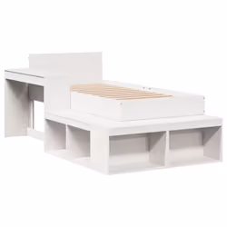 vidaXL Bed Frame without Mattress Bed Base White 90x200 cm Solid Wood Pine