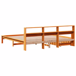 vidaXL Bookcase Bed without Mattress Bed Solid Wood Pine - wax brown, 180 x 200 cm - Additional view 5