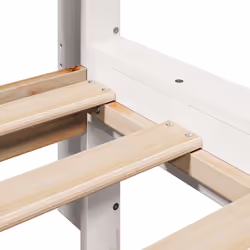 vidaXL Bookcase Bed without Mattress Bed Solid Wood Pine - white, 150 x 200 cm - Additional view 9