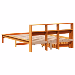 vidaXL Bookcase Bed without Mattress Bed Solid Wood Pine - wax brown, 140 x 200 cm - Additional view 5