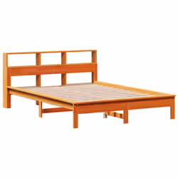 vidaXL Bookcase Bed without Mattress Bed Solid Wood Pine - wax brown, 140 x 200 cm - Additional view 6
