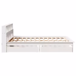 vidaXL Bookcase Bed without Mattress Bed Solid Wood Pine - white, 140 x 190 cm - Additional view 4