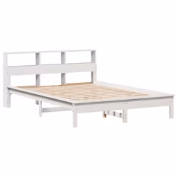 vidaXL Bookcase Bed without Mattress Bed Solid Wood Pine - white, 135 x 190 cm - Additional view 6