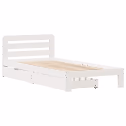 vidaXL Bed Frame without Mattress Bed Base White 90x200 cm Solid Wood Pine