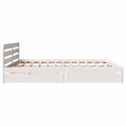 vidaXL Bed Frame without Mattress White 180x200 cm Super King Solid Wood Pine - Additional view 6