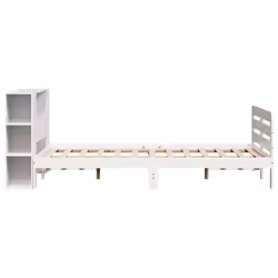 vidaXL Bed Frame without Mattress Bed Base Bedstead White Solid Wood Pine - 140 x 200 cm - Additional view 6