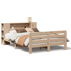 vidaXL Bed Frame without Mattress Bed 150x200 cm King Size Solid Wood Pine