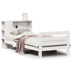 vidaXL Bed Frame without Mattress Bed Base White 90x200 cm Solid Wood Pine