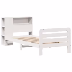 vidaXL Bed Frame without Mattress Bed Base White 90x200 cm Solid Wood Pine