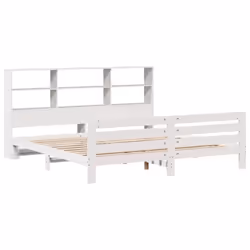 vidaXL Bed Frame without Mattress White 180x200 cm Super King Solid Wood Pine