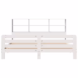 vidaXL Bed Frame without Mattress White 180x200 cm Super King Solid Wood Pine