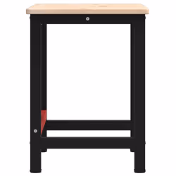 vidaXL Workbench Wooden Work Table Work Bench Tool Solid Wood Oak Rectangular - Additional view 5