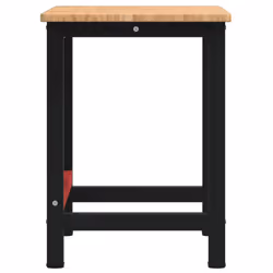 vidaXL Workbench Work Table Work Bench Light Brown Solid Wood Oak Rectangular - Additional view 5