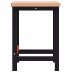 vidaXL Workbench Wooden Work Table Work Bench Solid Wood Beech Rectangular - Additional view 5