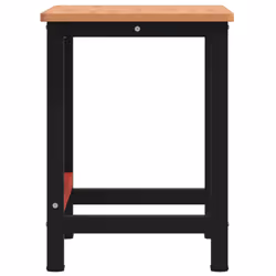 vidaXL Workbench Wooden Work Table Work Bench Solid Wood Beech Rectangular - Additional view 5