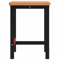 vidaXL Workbench Wooden Work Table Work Bench Solid Wood Beech Rectangular - Additional view 5