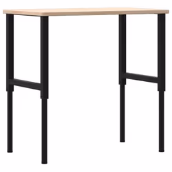 vidaXL Workbench Wooden Work Table Work Bench Tool Solid Wood Oak Rectangular - Additional view 6