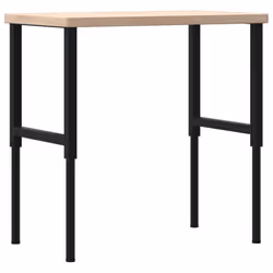 vidaXL Workbench Wooden Work Table Work Bench Tool Solid Wood Oak Rectangular - Additional view 6