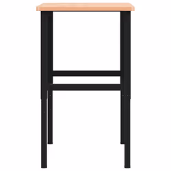 vidaXL Workbench Wooden Work Table Work Bench Solid Wood Beech Rectangular - Additional view 5